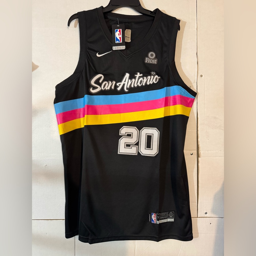 Manu Ginobili #20 San Antonio Spurs 2020/21 City Edition Fiesta Jersey Mens XXL